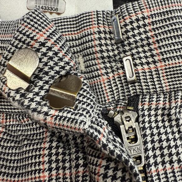 3.1 Phillip Lim Houndstooth Plaid Jogger Pants 8 Gray Black Stretch Wool Blend - Picture 13 of 16